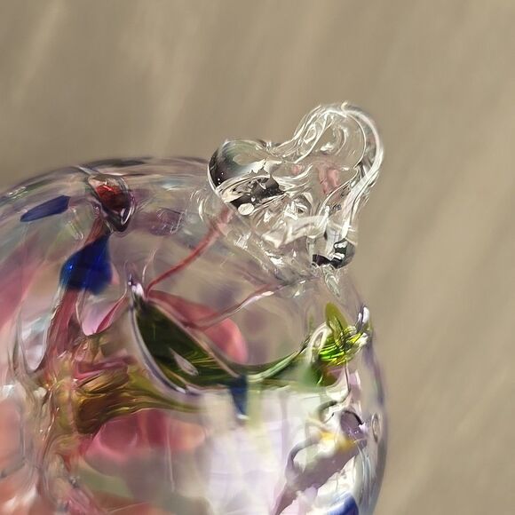 KITRAS ART GLASS Tree Of Life Enchantment 4" Large Orb Ornament Hand Blown Glass - Picture 6 of 9